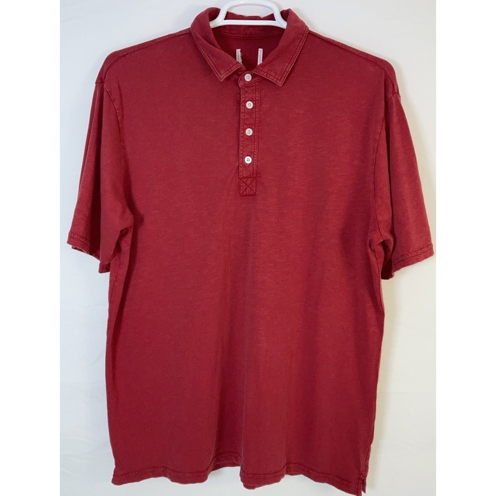 NWOT Mens Johnnie-O Orig 4 Button Polo No Pocket Coastal Wash Brick Red Shirt XL
